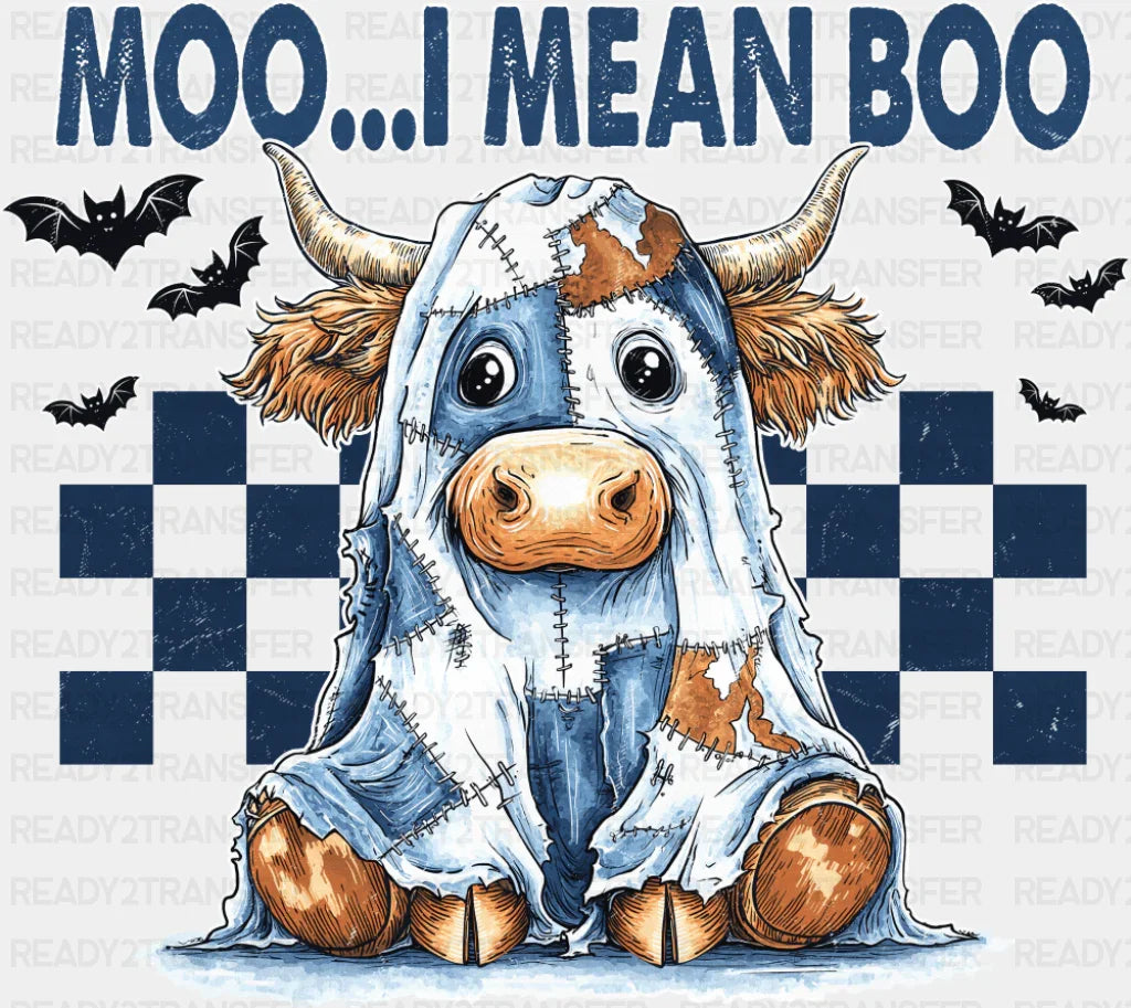 Moo I Mean Boo - Halloween DTF Transfer