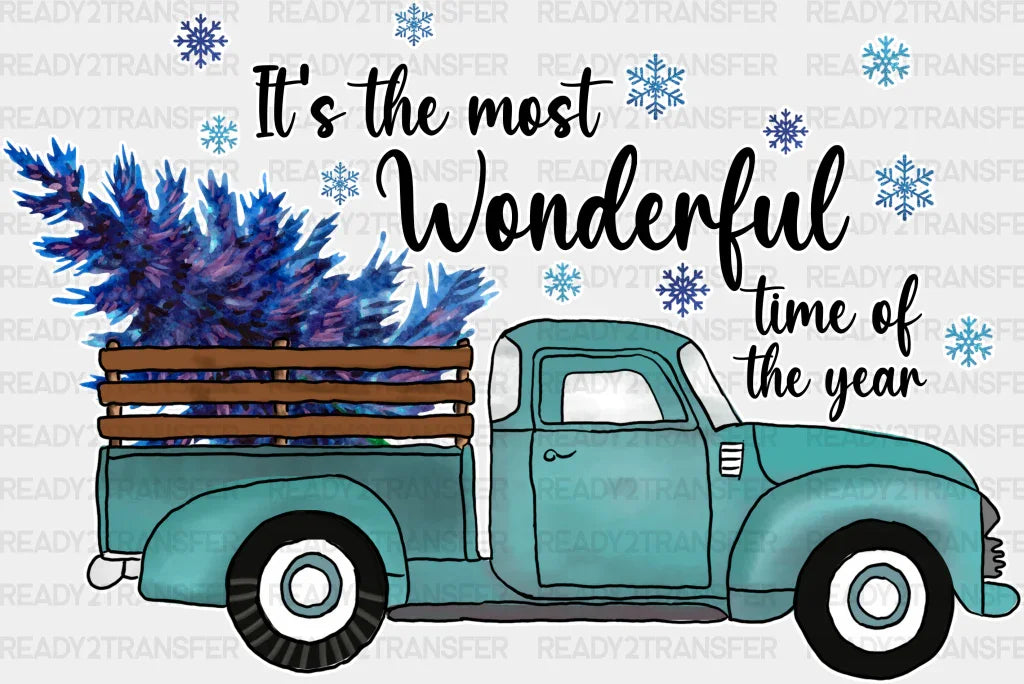 Most Wonderful Time - Winter Dtf Transfer Adult Unisex S & M (10’’) / Light Color Design (See
