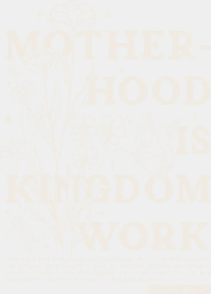 Motherhood Is Kingdom Work Flowers & Butterfly - Christianity DTF Transfer Adult Unisex - S & M (10’’) / Light Color