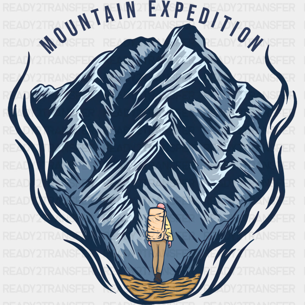 Mountain Expedition - Hiking DTF Transfers ready2transfer Dark Color Design (See Imaging)