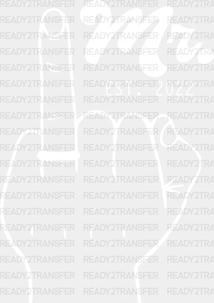 Mr. Ring - Boyfriend-Girlfriend Dtf Heat Transfer Adult Unisex S & M (10’’) / Light Color