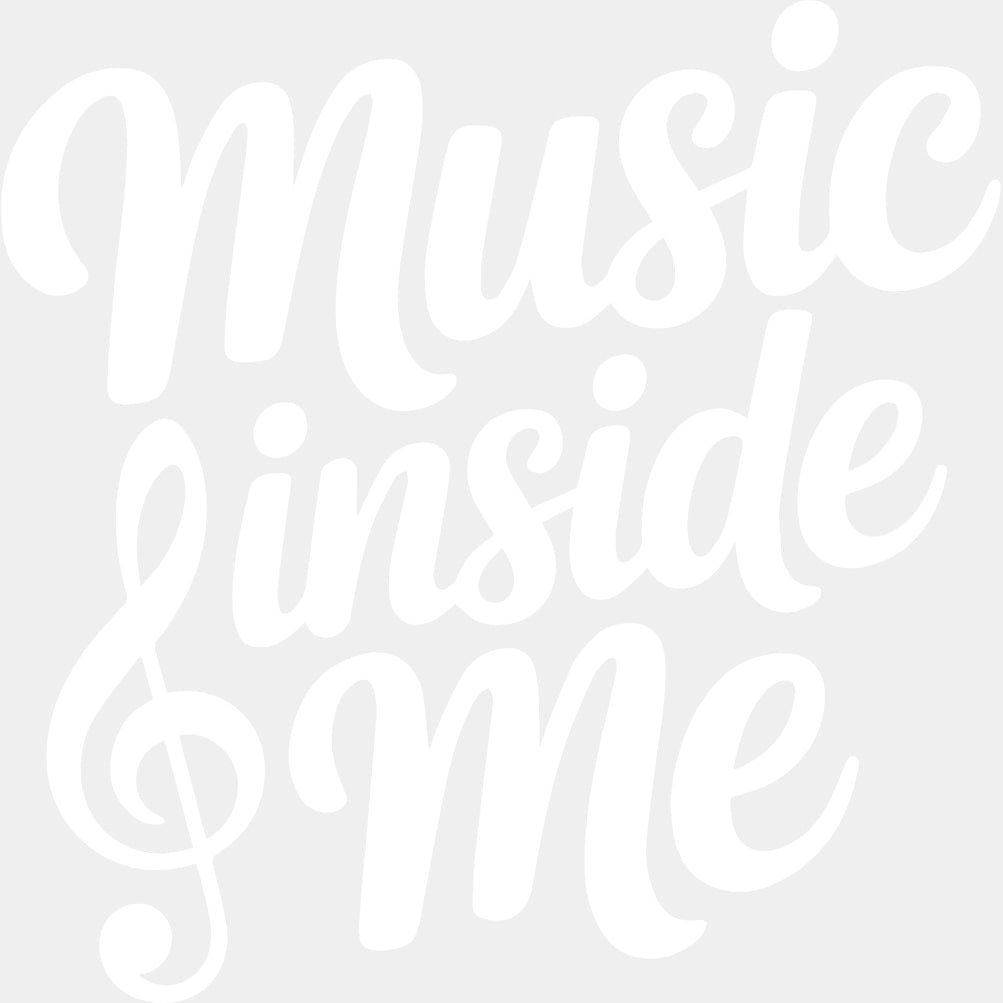 Music Inside Me - Music DTF Transfers ready2transfer Light Color Design (See Imaging)