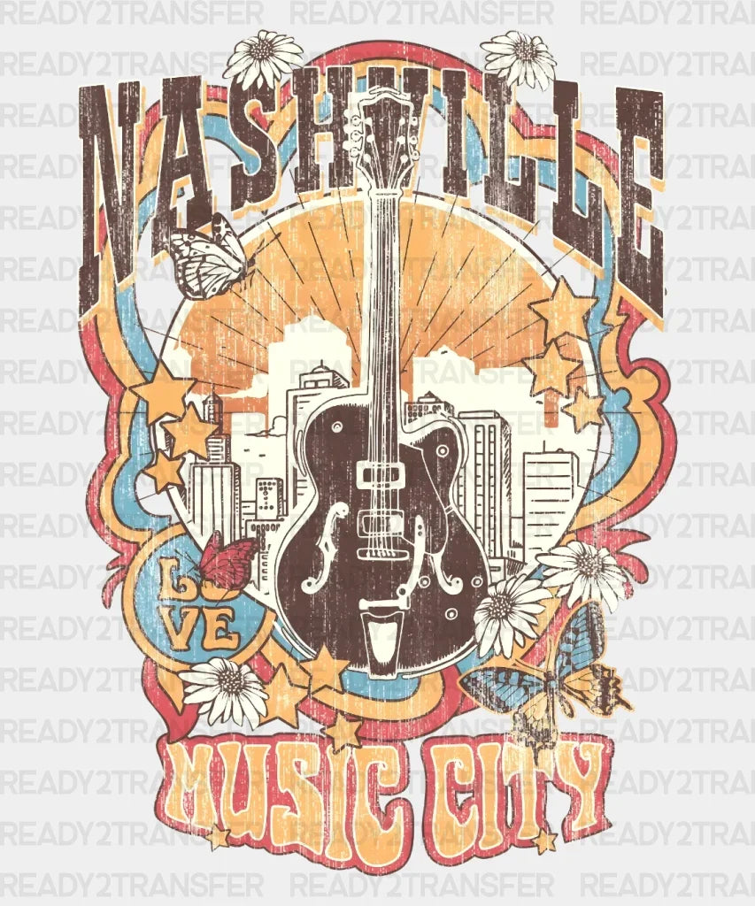 Nashville Music City Dtf Transfer