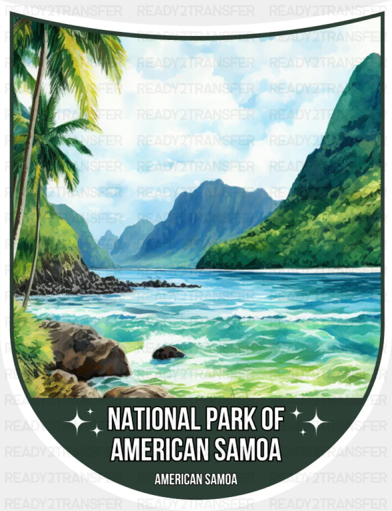 National Park Of American Samoa - National Parks DTF Transfer ready2transfer