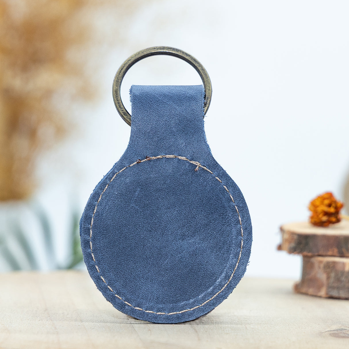 Custom Engraved Leather Keychain – Circle Transfer Kingdom