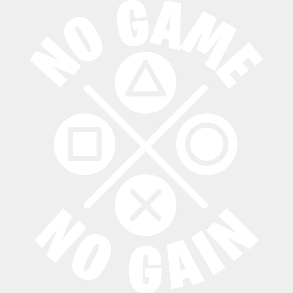 No Game No Gain - Video Games DTF Transfers - Adult Unisex - S & M (10’’) / Light Color Design (See Imaging)