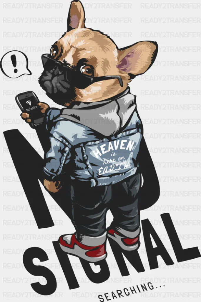 No Signal - Dogs DTF Transfer