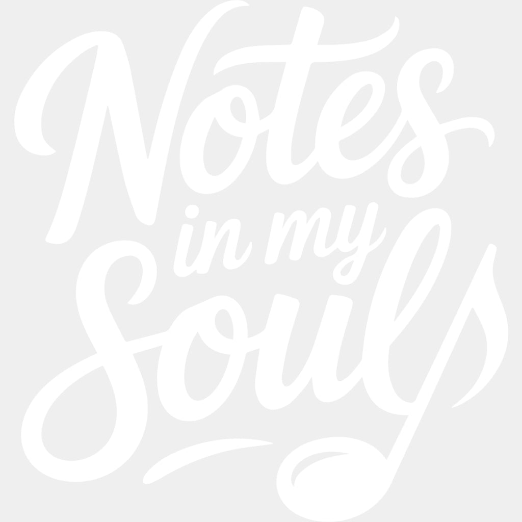 Notes In My Soul - Music DTF Transfers ready2transfer Light Color Design (See Imaging)