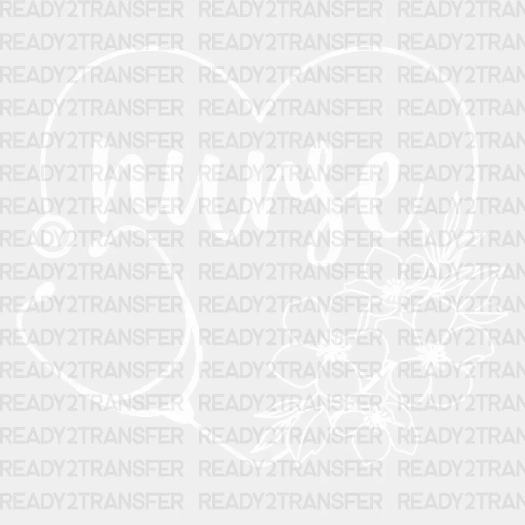 Nurse Heart Flower DTF Transfer ready2transfer