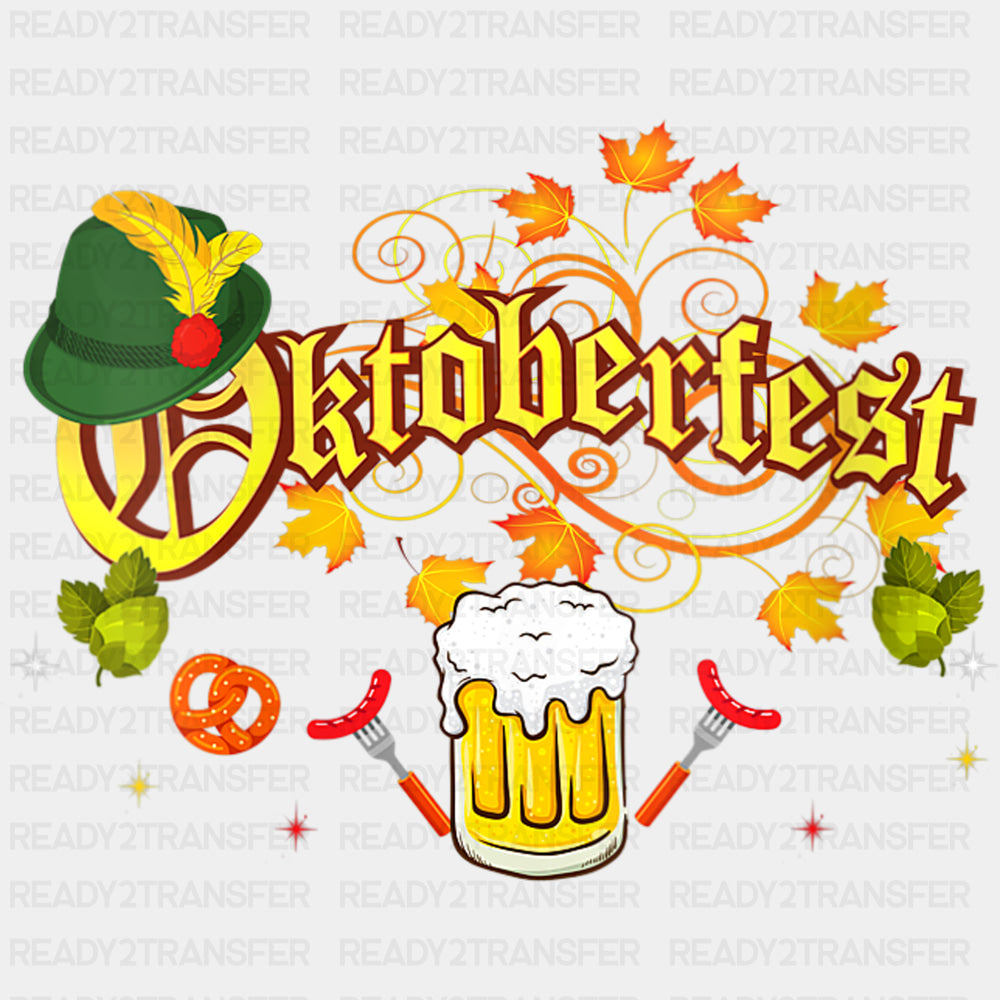 Oktoberfest, Fall Leaves - Oktoberfest DTF Transfers ready2transfer