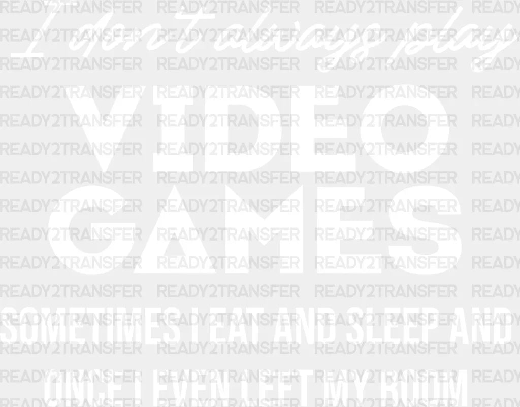 Once I Left My Room - Video Game Dtf Heat Transfer Adult Unisex S & M (10’’) / Light Color