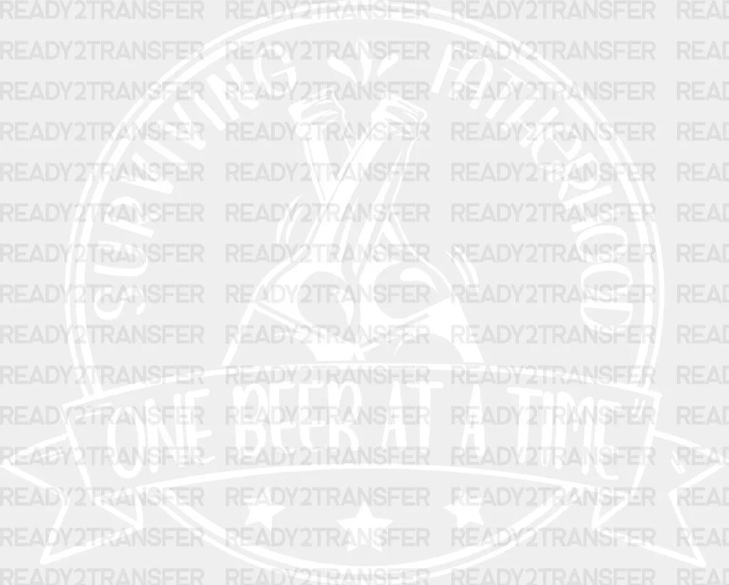 One Beer At A Time Father’s Day Dtf Transfer Adult Unisex - S & M (10’) / White