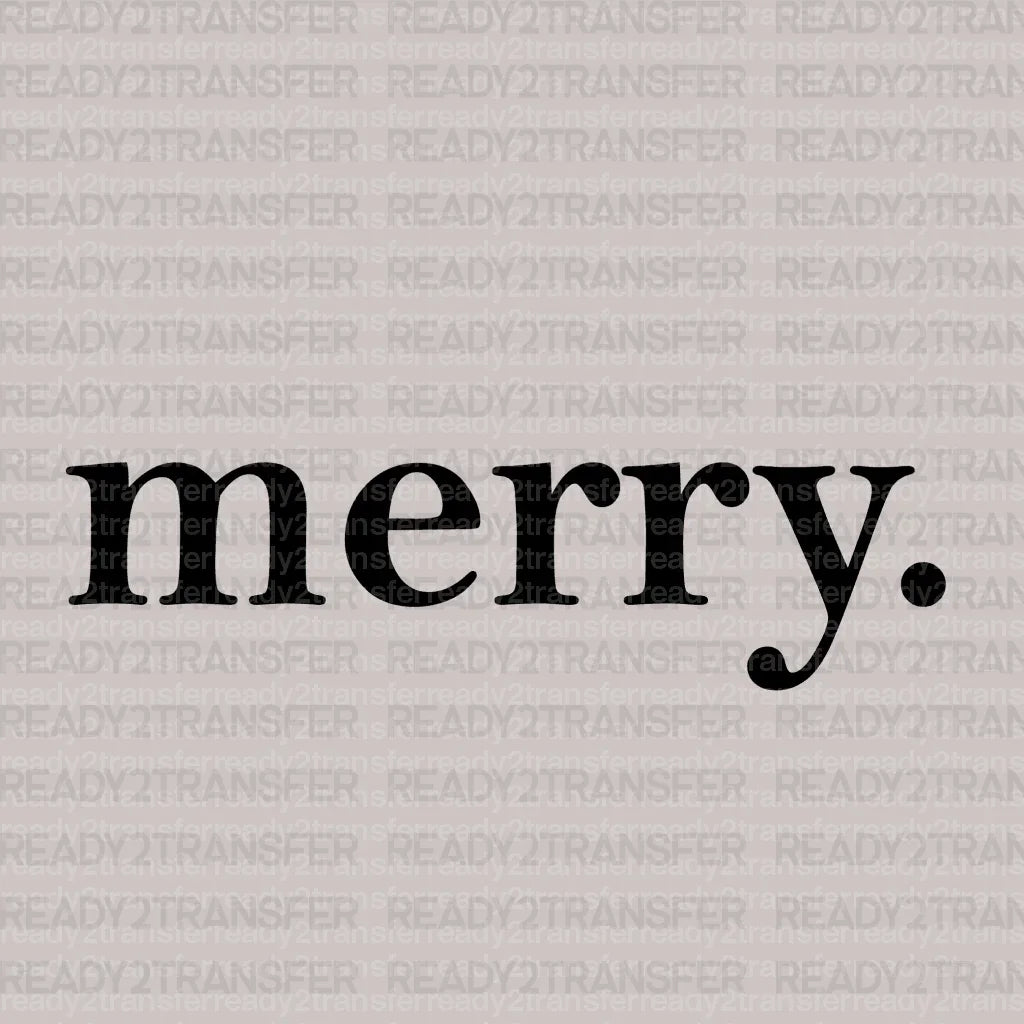 Only Merry DTF Transfer ready2transfer Black