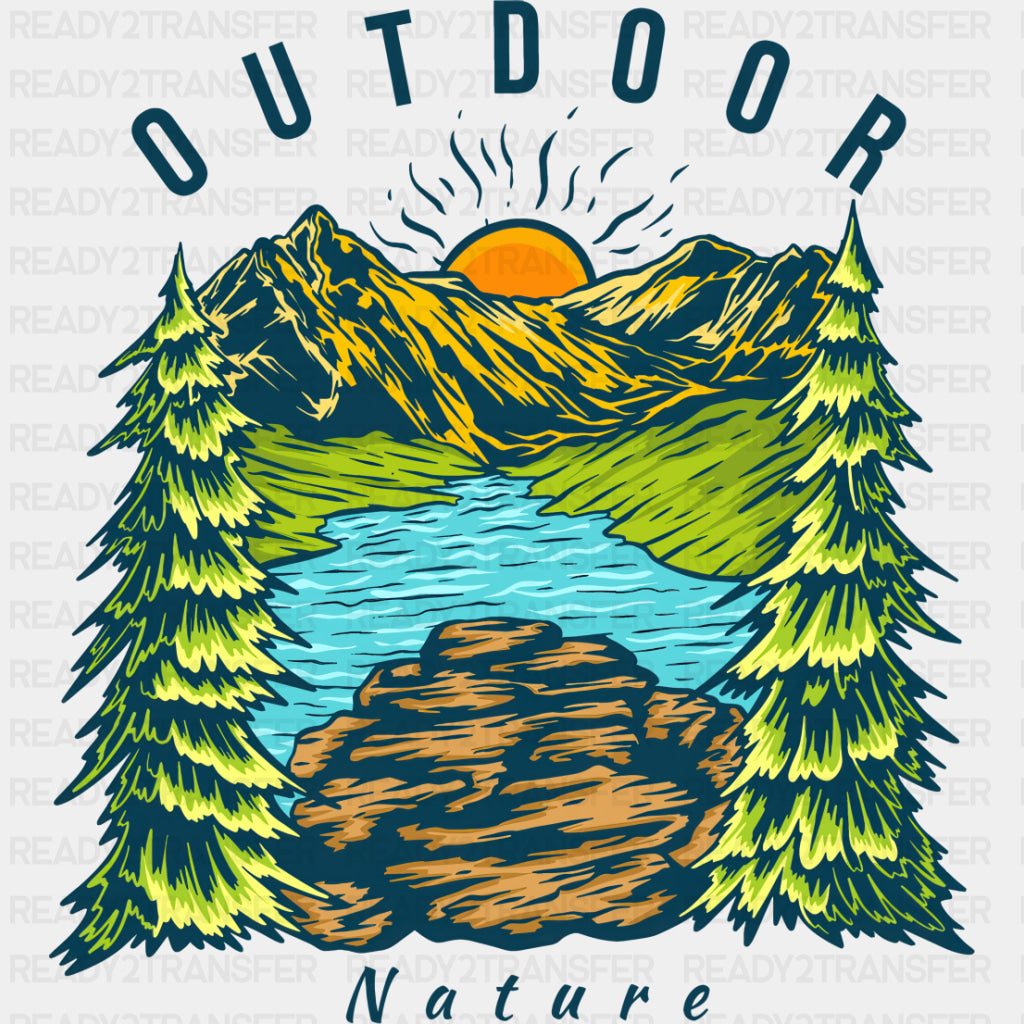 Outdoor Nature - Hiking DTF Transfers ready2transfer Dark Color Design (See Imaging)