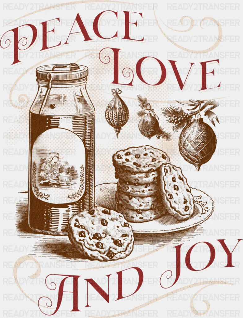 Peace Love And Joy - Christmas DTF Transfer ready2transfer