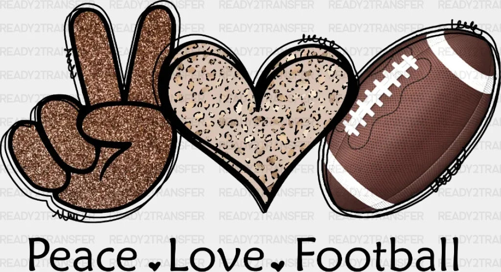 Peace Love Football Dtf Transfer