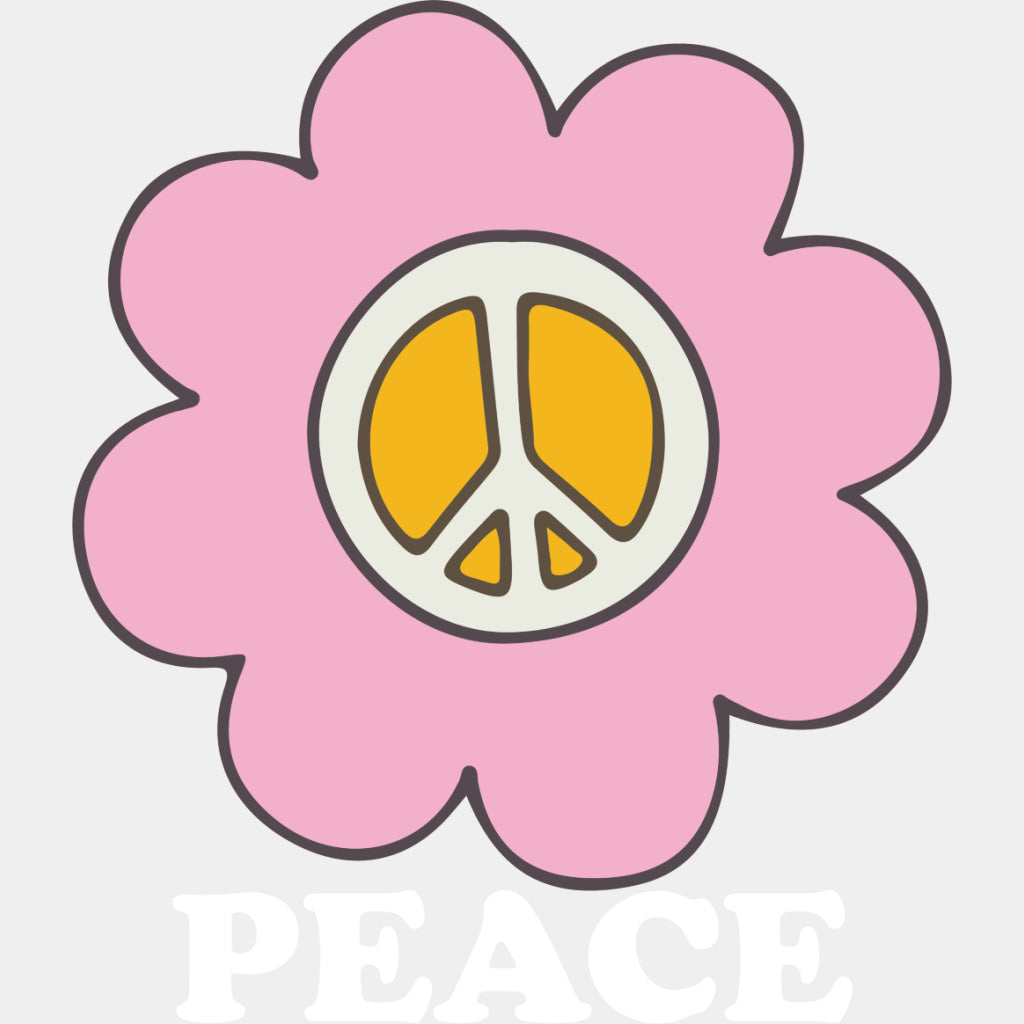 Peace, Pink Flower - Mental Health DTF Transfers ready2transfer Light Color Design (See Imaging)