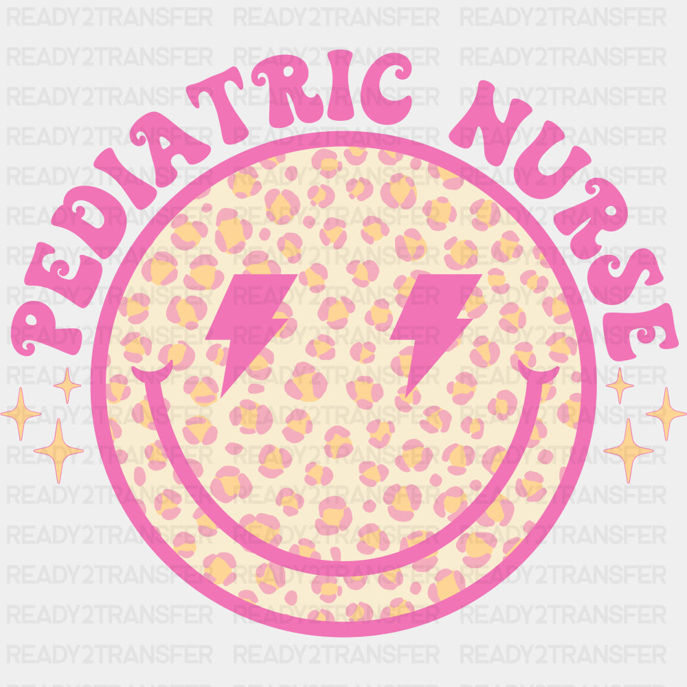 Pediatric Nurse, Pink Smiley - Pediatric Nurse DTF Transfers ready2transfer