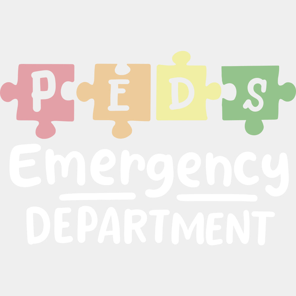 Peds Emergency Department - Pediatric Nurse DTF Transfers ready2transfer Light Color Design (See Imaging)
