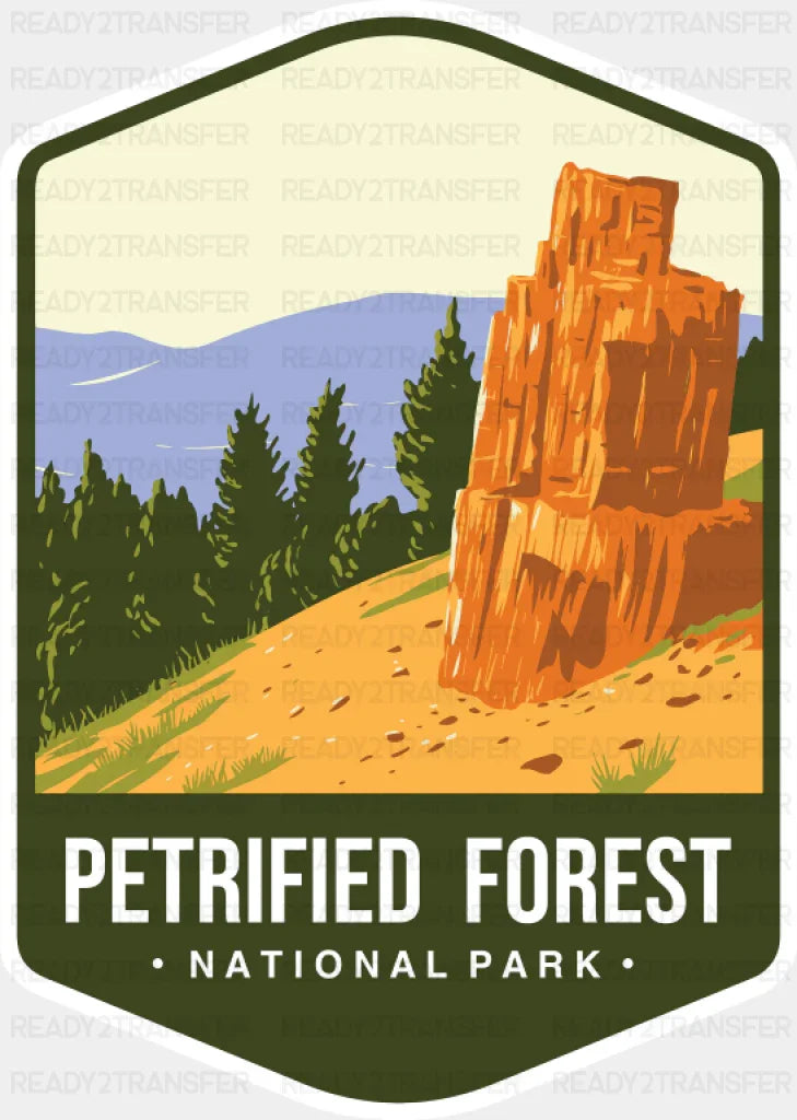 Petrified Forest National Park Colorful Design - National Parks DTF Transfer