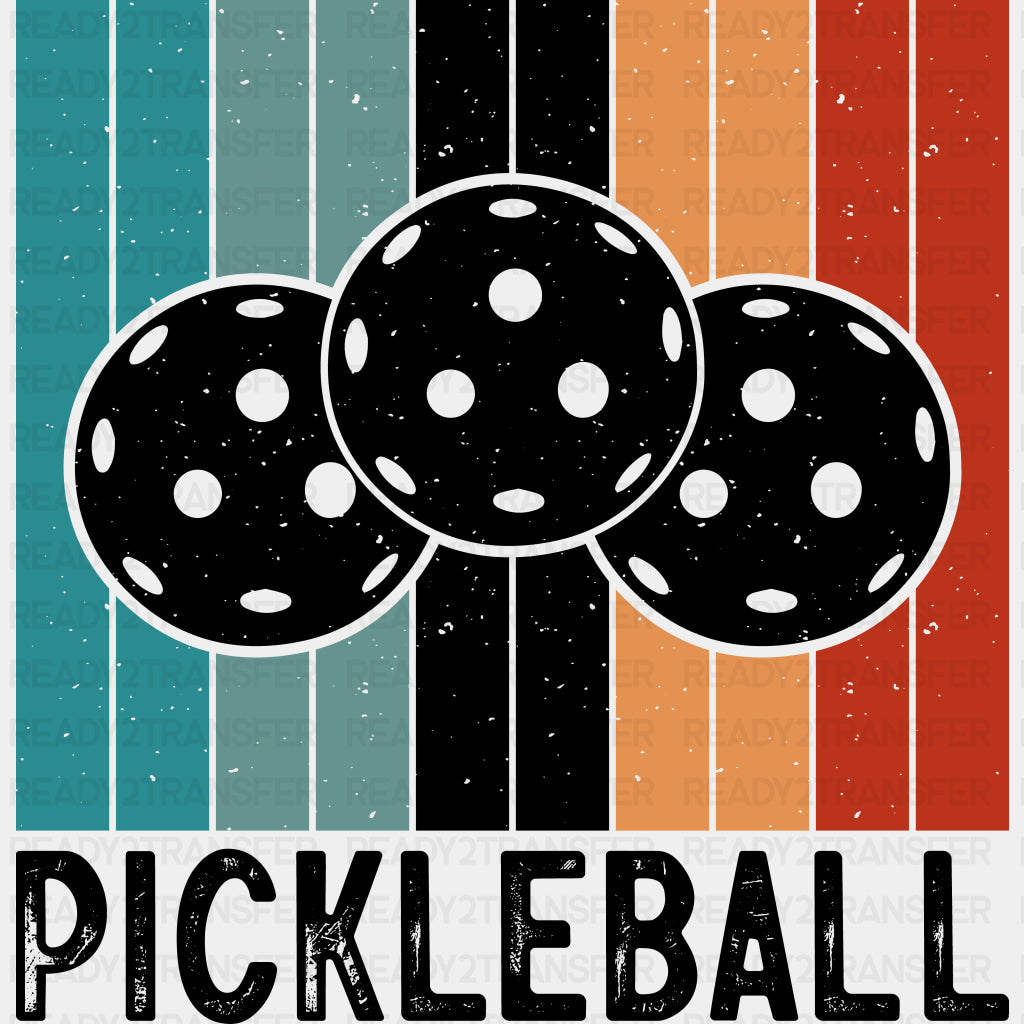 Pickleball, Three Balls - Pickleball DTF Transfers ready2transfer Dark Color Design (See Imaging)