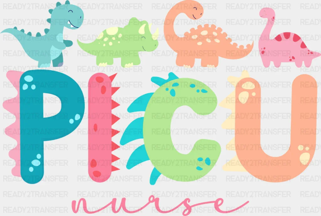 PICU Nurse Dinosaurs - Nurse DTF Transfer