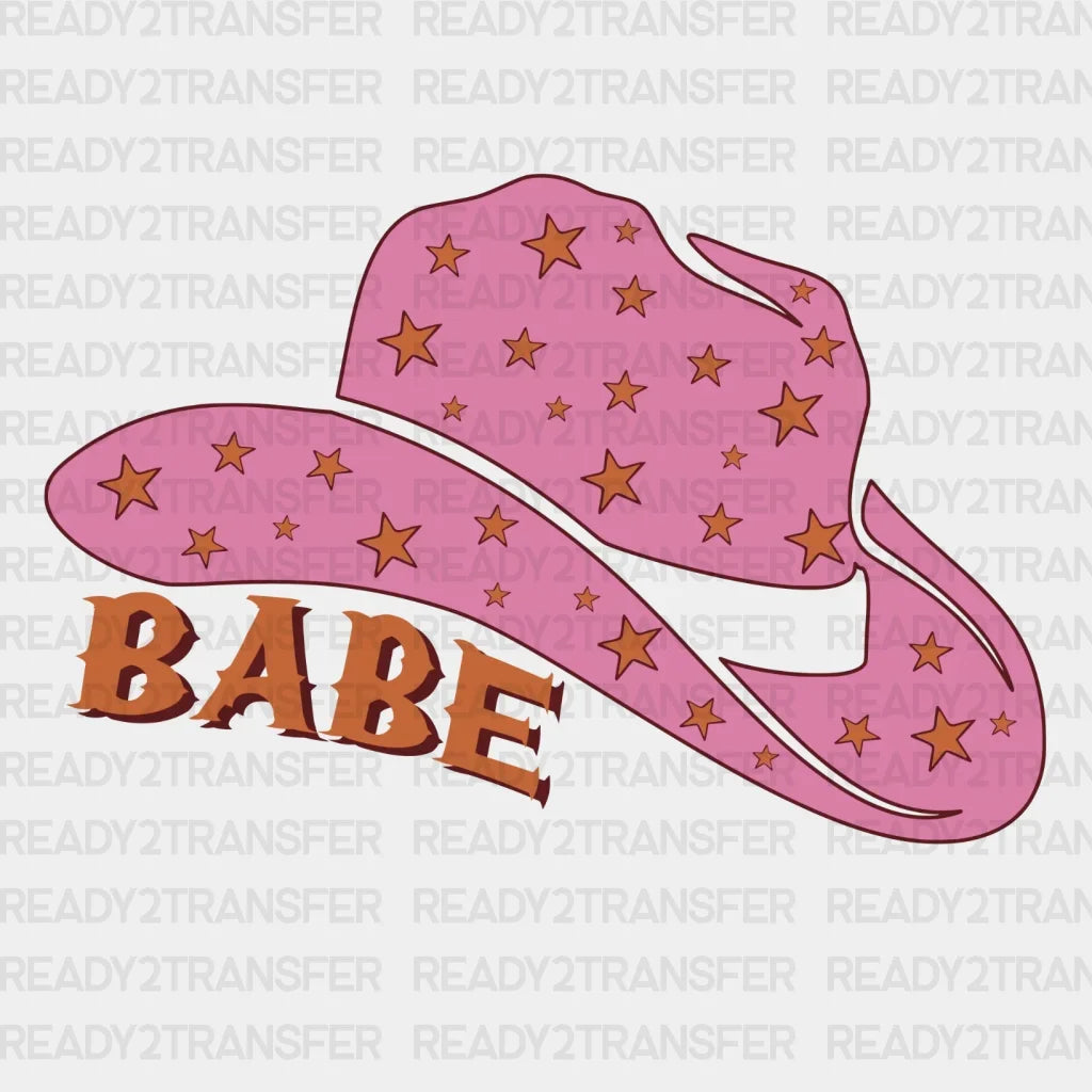 Pink Babe Hat DTF Transfer ready2transfer