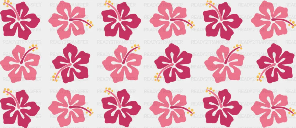 Pink Flowers - General Cup Wrap UV Sticker Permanent UV DTF Decal