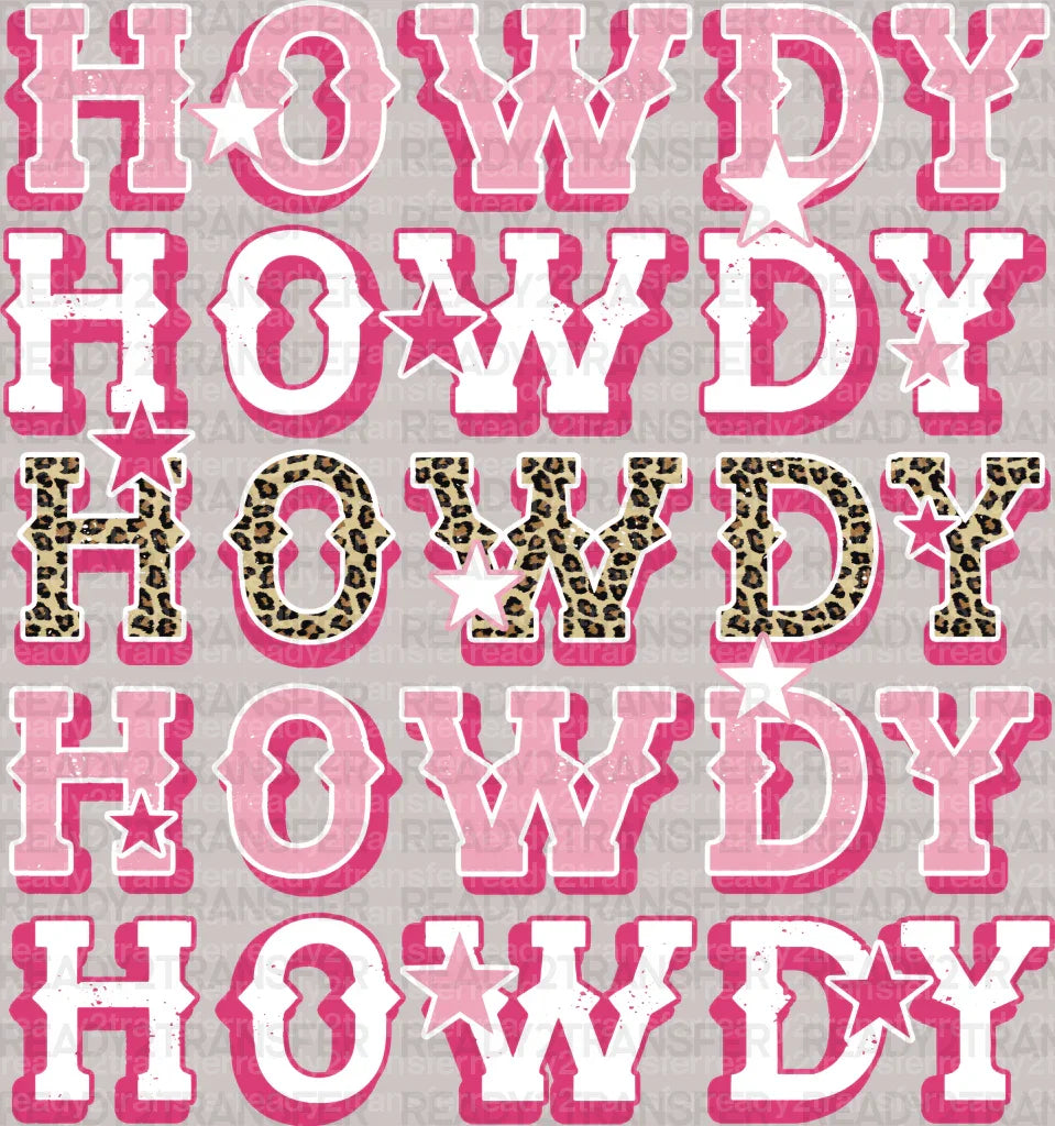 Pink Howdy DTF Transfer - ready2transfer