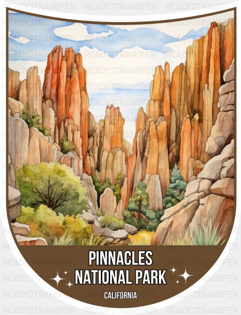 Pinnacles National Park California - National Parks DTF Transfer ready2transfer
