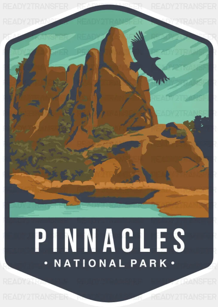 Pinnacles National Park Colorful Design - National Parks DTF Transfer ready2transfer