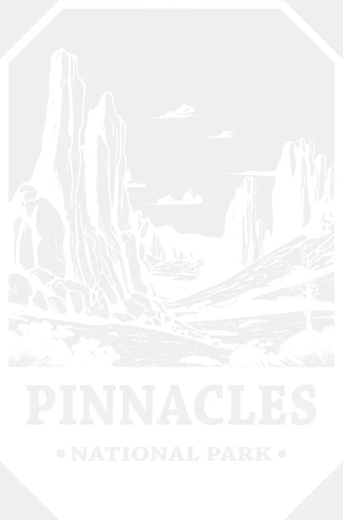 Pinnacles National Park Design - National Parks DTF Transfers ready2transfer White