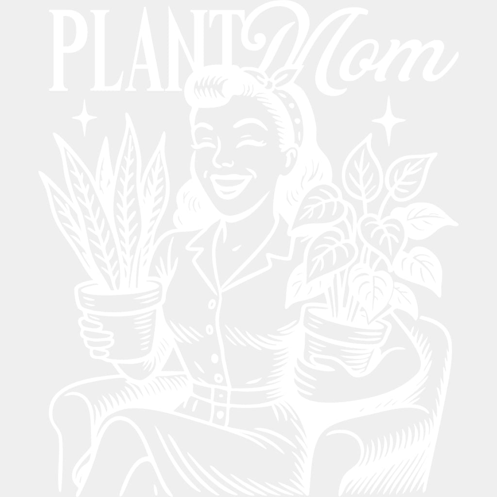 Plant Mom, Vintage - Plants DTF Transfers ready2transfer Light Color Design (See Imaging)