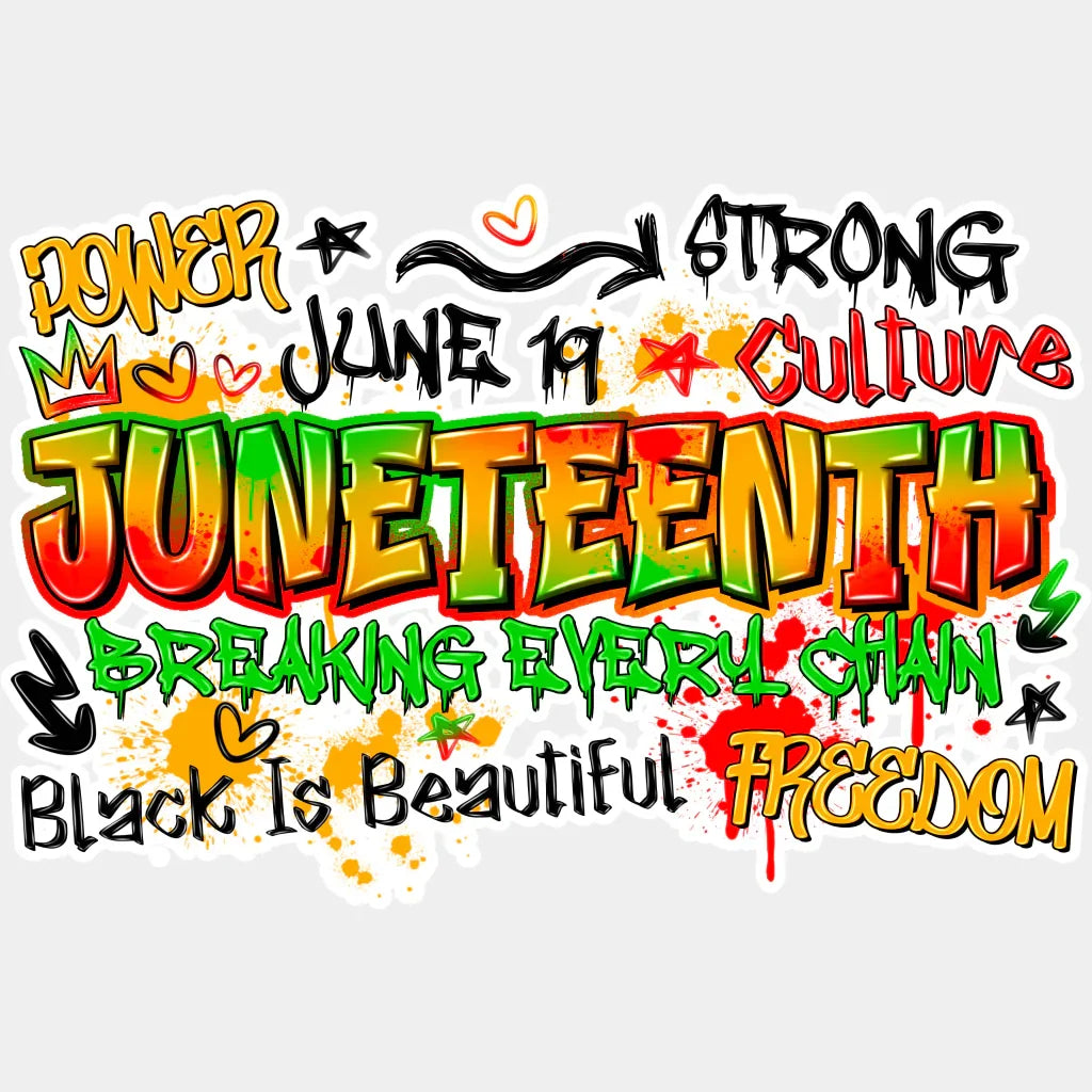 Power June 19 Strong Culture Design Juneteenth Dtf Transfer
