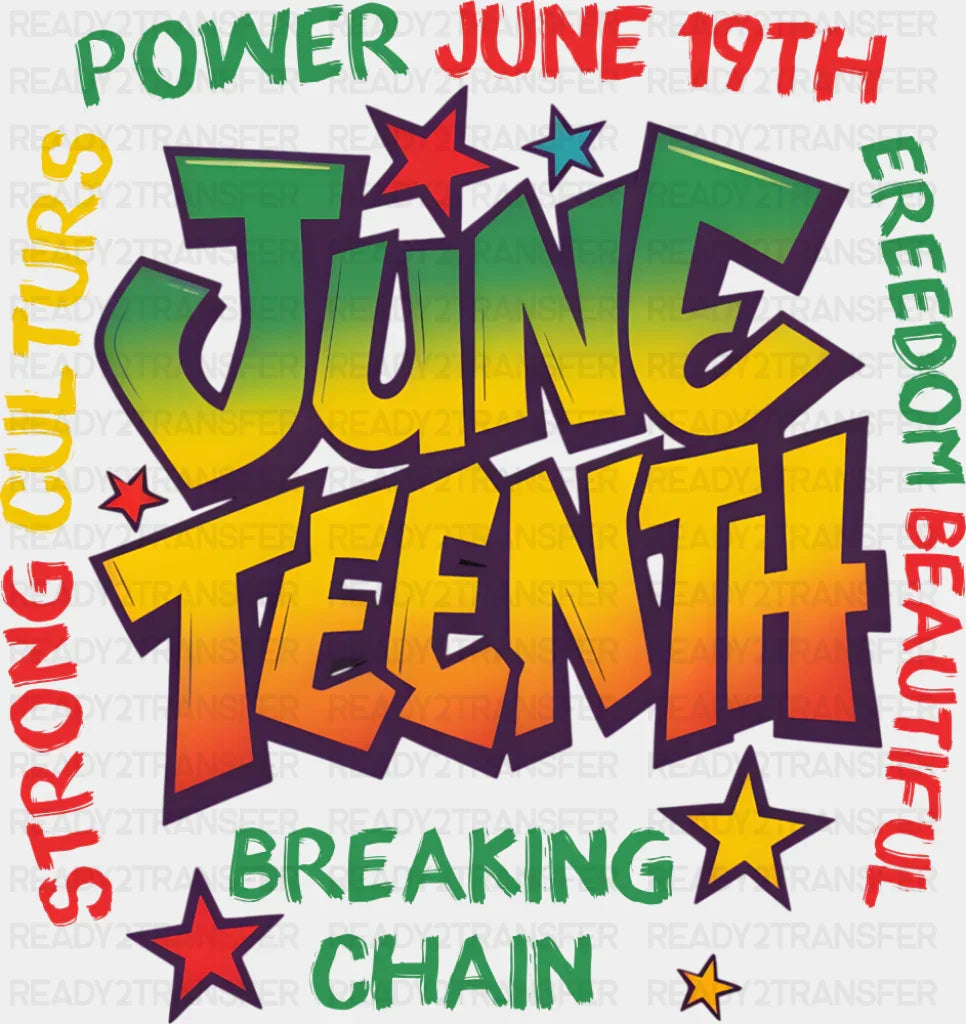 Power June 19th Breaking Chain - Juneteenth DTF Transfer ready2transfer