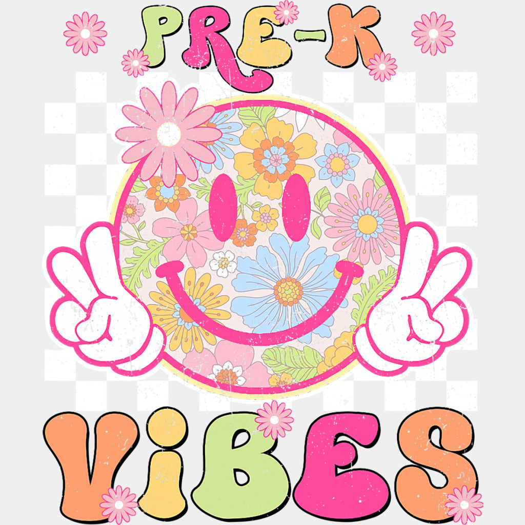 Pre-K Vibes Smiley - Pre-K DTF Transfers ready2transfer Light Color Design (See Imaging)