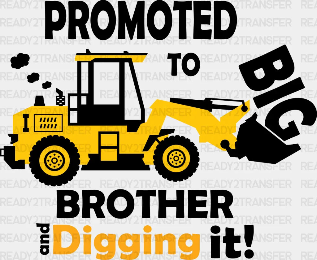 Promoted To Big Brother - Dtf Heat Transfer Adult Unisex S & M (10’’) / Dark Color Design (See