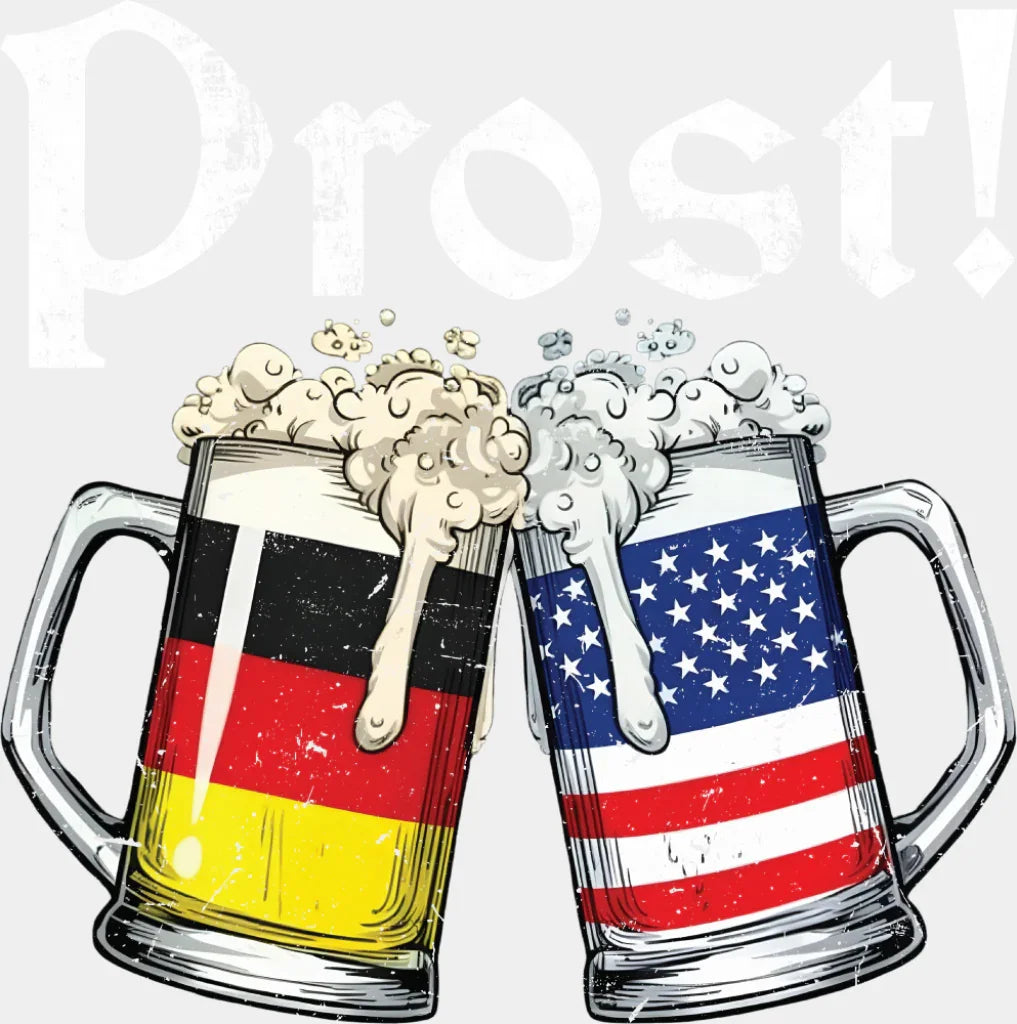 Prost Beer - Oktoberfest DTF Transfer Adult Unisex - S & M (10’’) / Light Color Design (See Imaging)