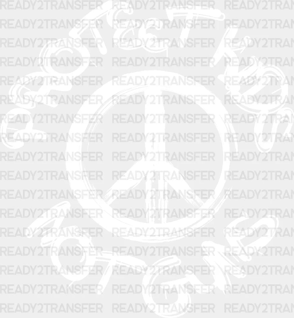 Protect Kids Not Guns Peace Sign Design - Guns Theme DTF heat transfer ready2transfer White