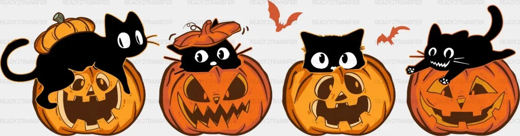 Pumpkin Cat DTF Transfer ready2transfer