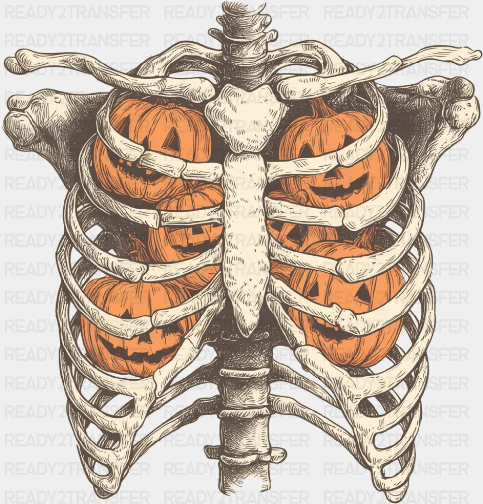 Pumpkin Ribcage - Halloween DTF Transfer ready2transfer