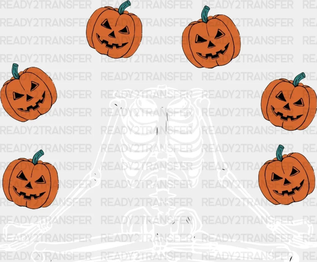 Pumpkin Skeletor Dtf Transfer
