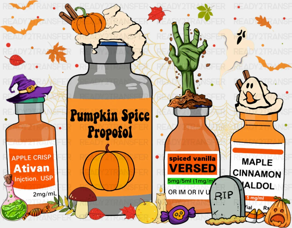 Pumpkin Spice Propofol, Drugs - Halloween DTF Transfer ready2transfer