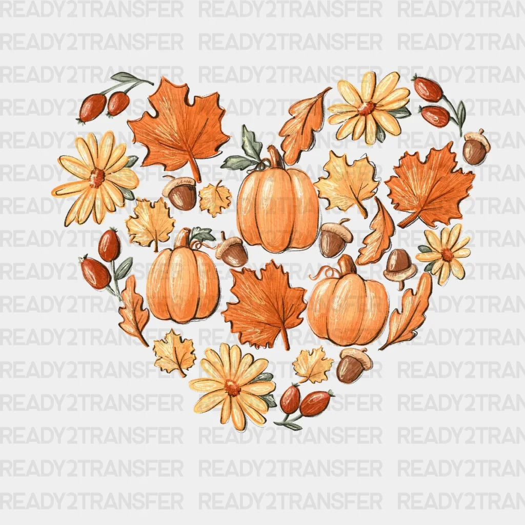 Pumpkins Heart DTF Transfer ready2transfer