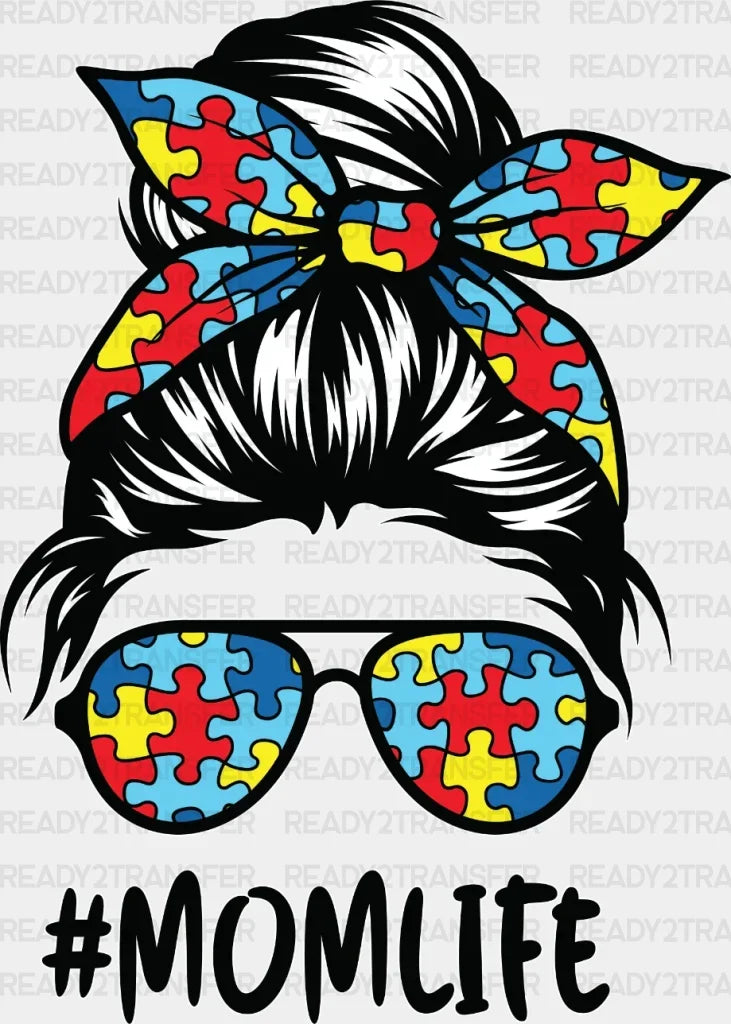 Puzzle Desi̇gn Momlife Dtf Transfer