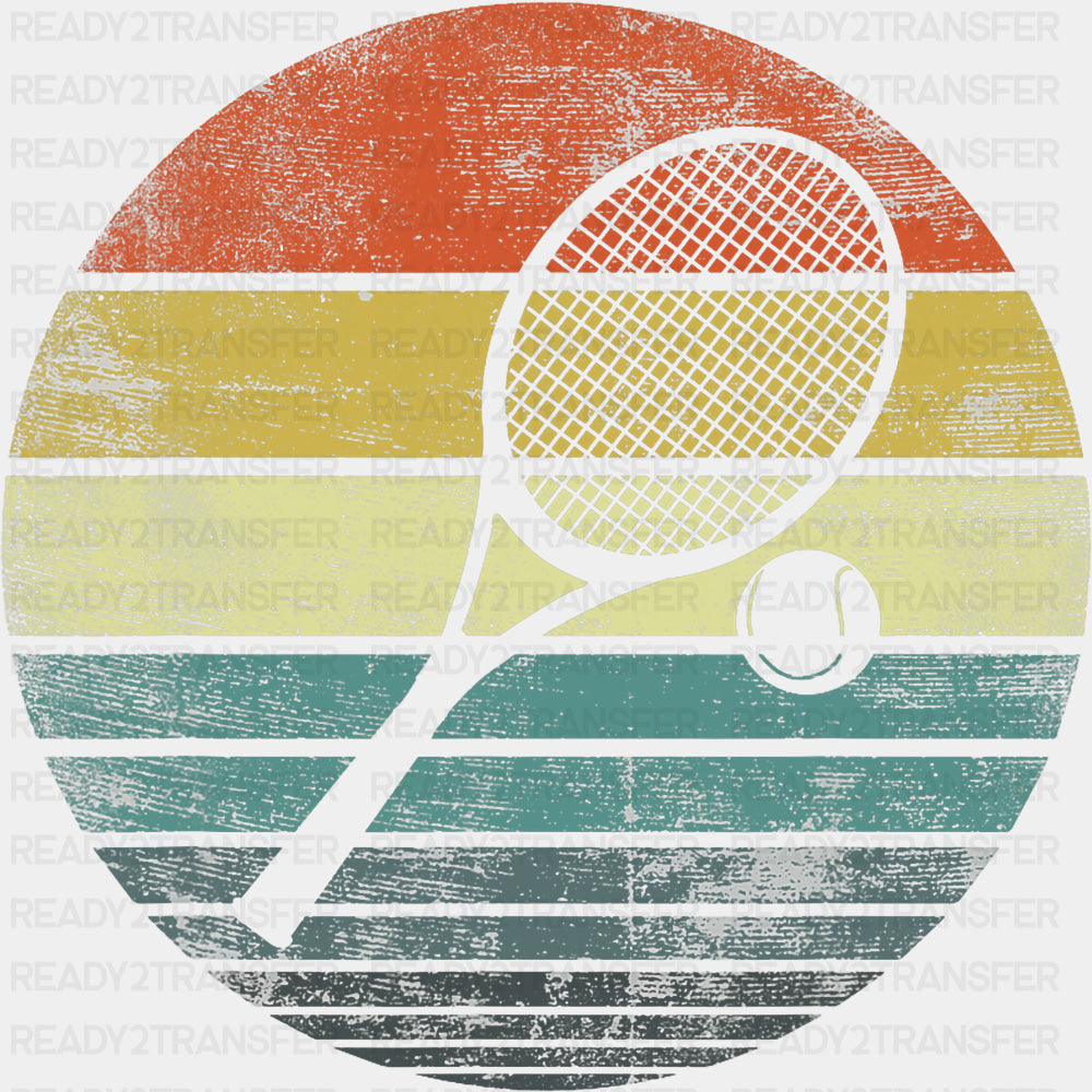 Racket & Ball, Circular Design - Tennis DTF Transfers ready2transfer