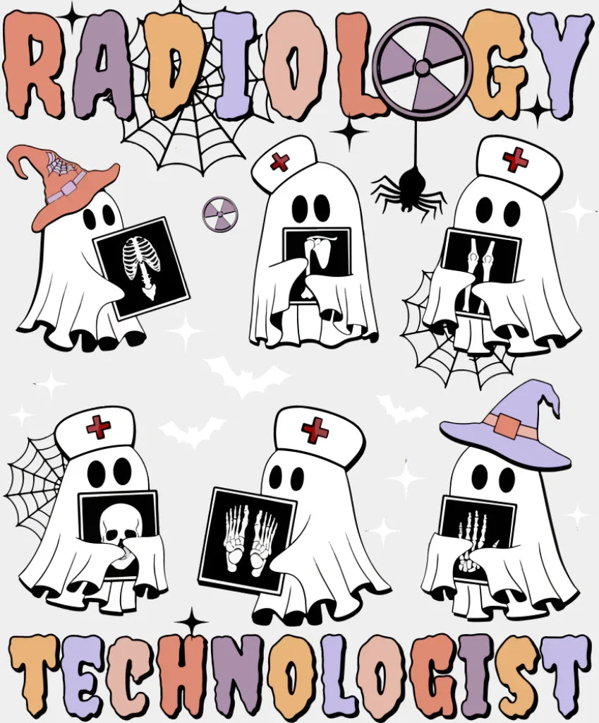Radiology Technologist - Halloween DTF Transfer ready2transfer Light Color Design (See Imaging)