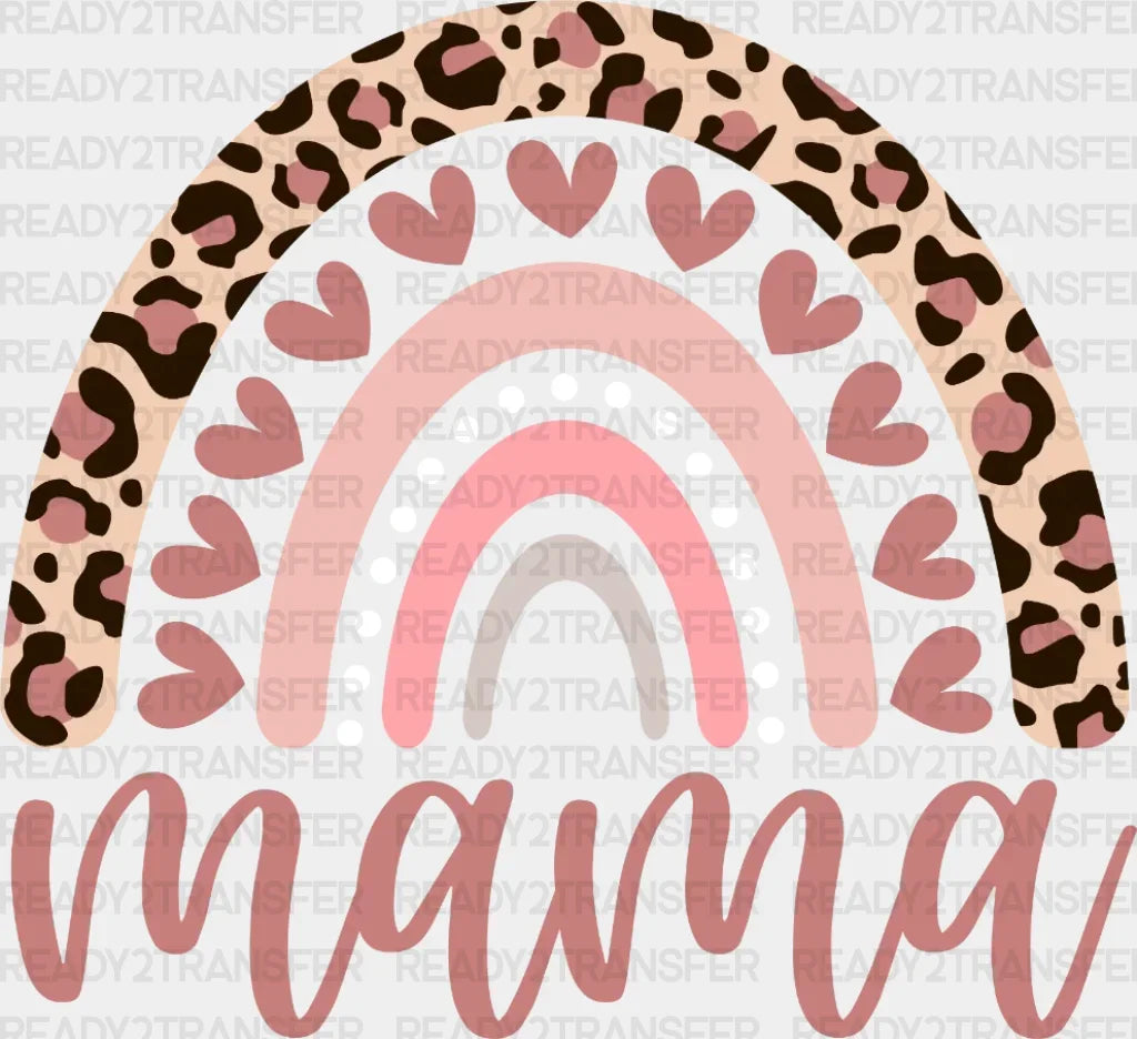 Rainbow Heart Mama Dtf Transfer