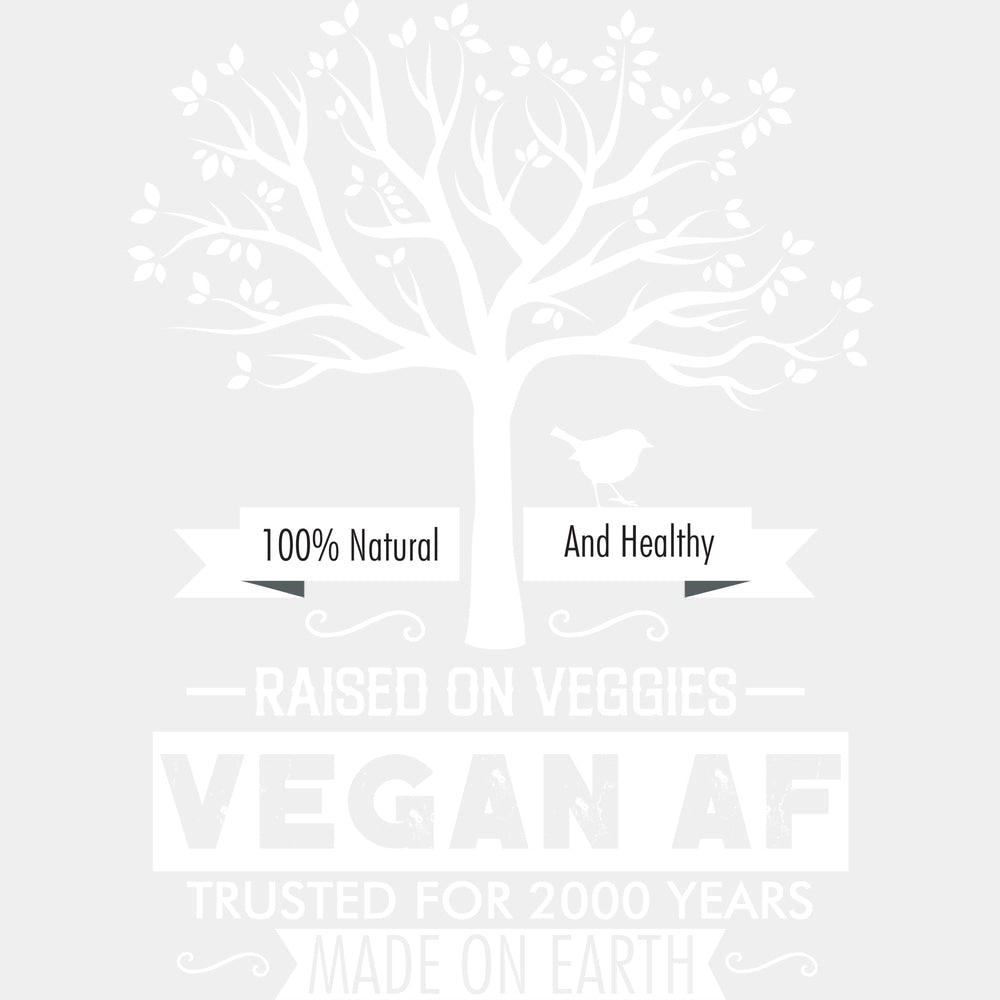 Raised On Veggies Vegan AF - Vegan DTF Transfers - Adult Unisex - S & M (10’’) / Light Color Design (See Imaging)