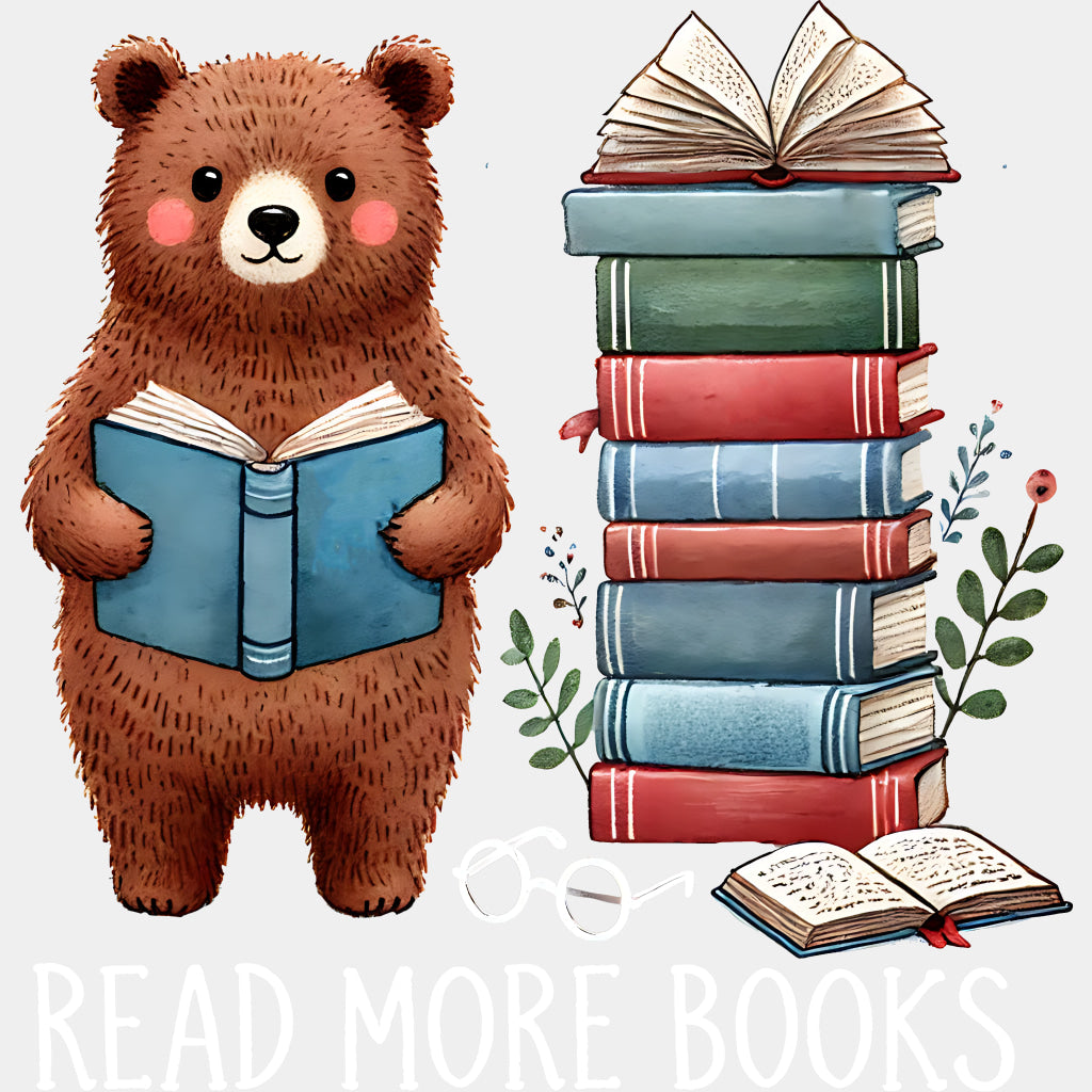 Read More Books - Reading DTF Transfers ready2transfer Light Color Design (See Imaging)